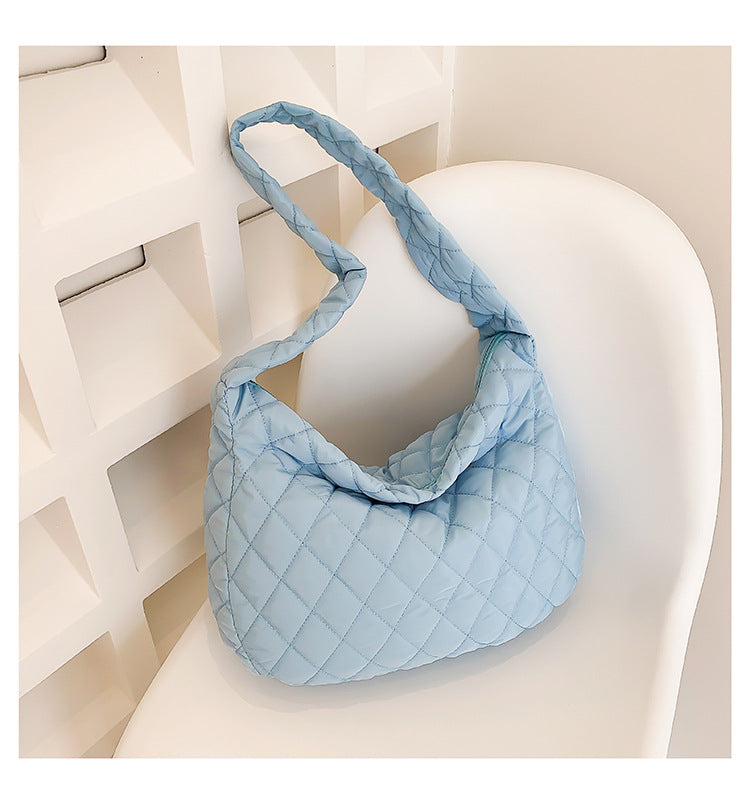 Bolso de hombro de poliéster bordado rombo retro al por mayor