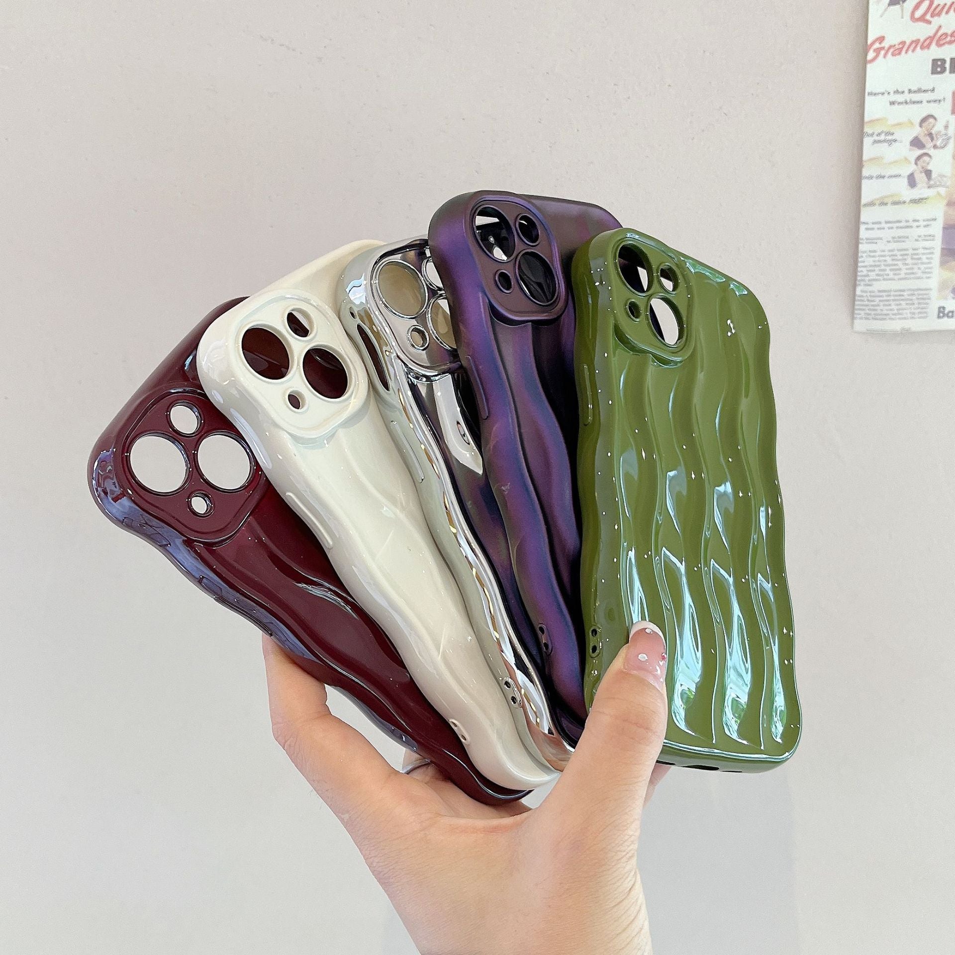 Wholesale TUP Three-dimensional Water Ripple Phone Case