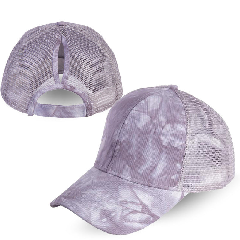 Wholesale Acid Wash Ponytail Baseball Cap