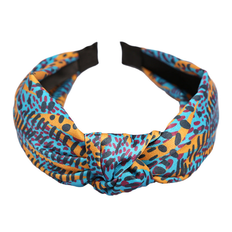 Diademas anudadas cruzadas de ala ancha de leopardo manchado al por mayor