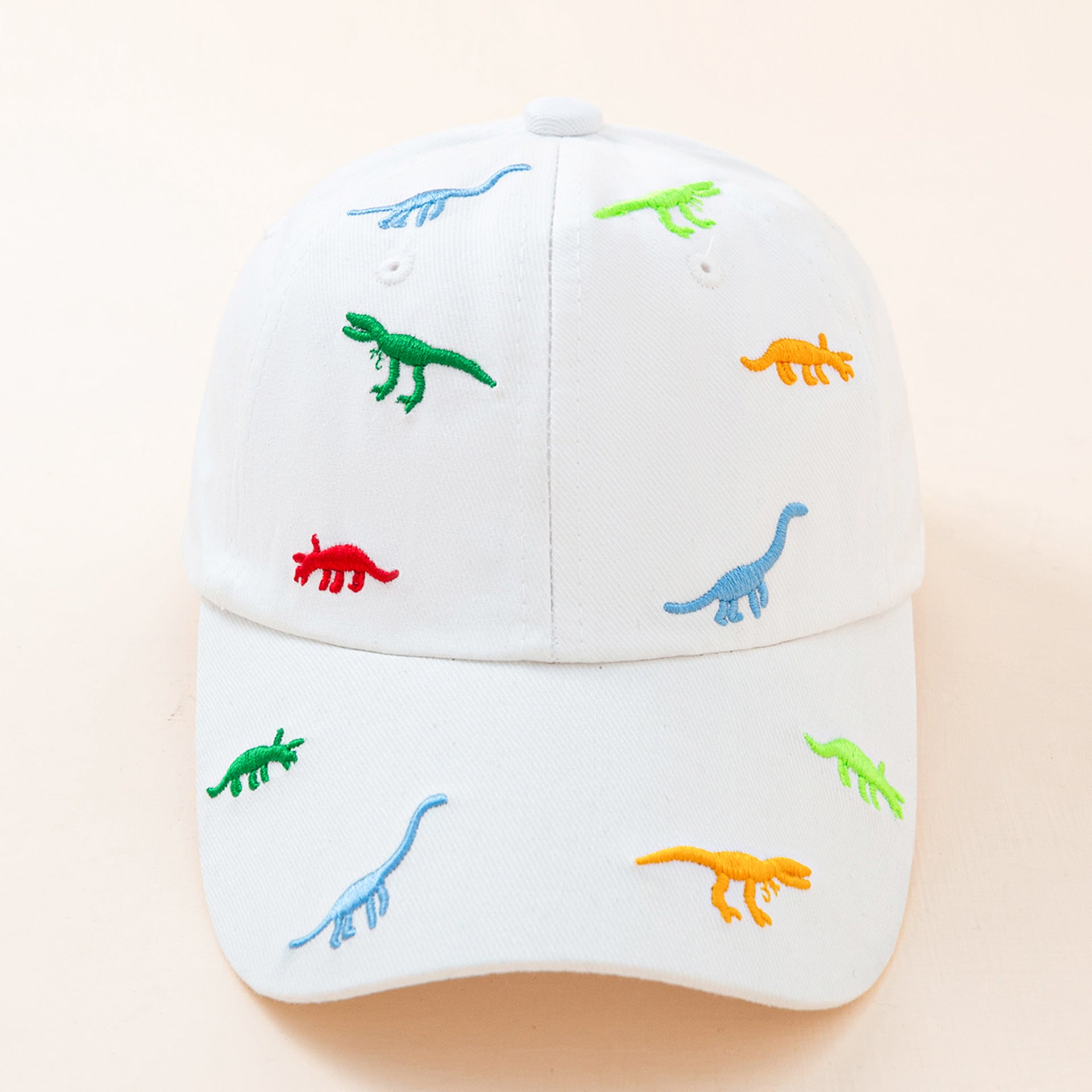 Wholesale Cotton Cartoon Dinosaur Embroidery Kids Baseball Cap