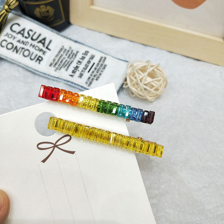 Wholesale Iridescent Crystal Hair Clips Set