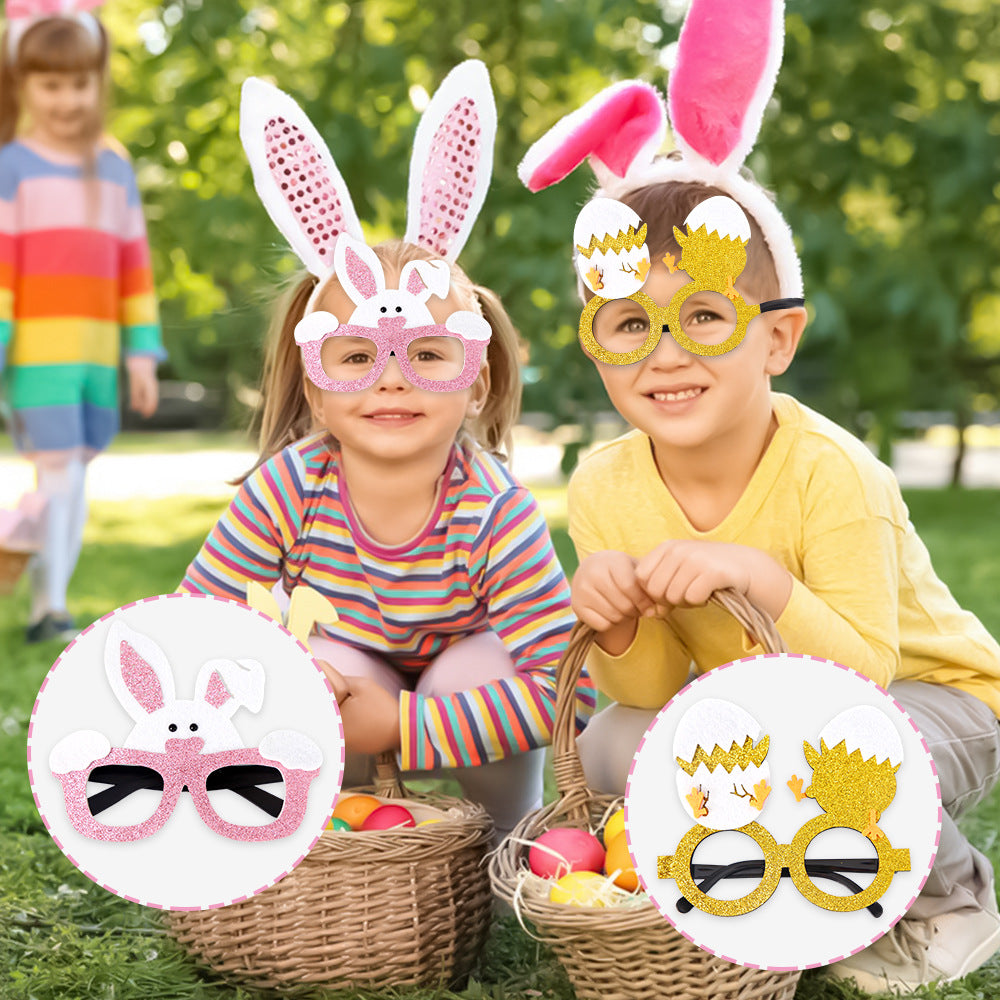 Wholesale Plastic Easter Chick Bunny Egg Glasses Frame