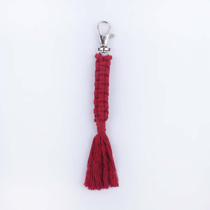 Wholesale Hand Woven Cotton Lanyard Keychain