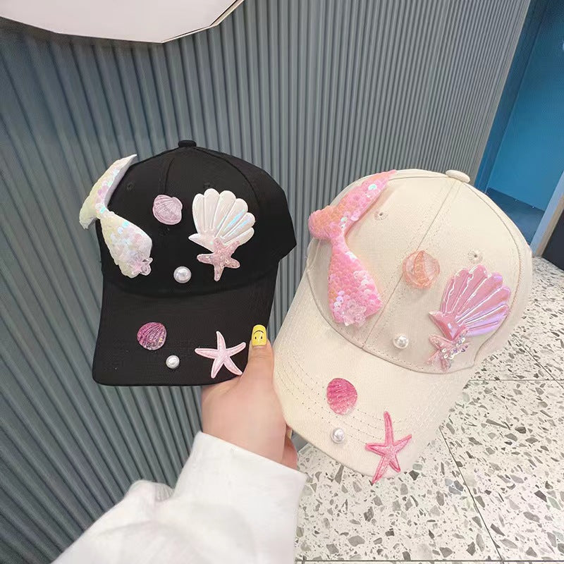 Wholesale Kids Cotton Mermaid Tail Baseball Cap