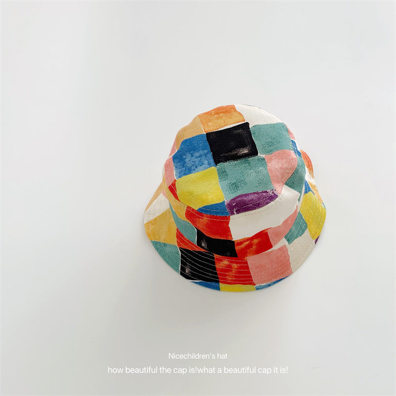 Venta al por mayor Algodón Sun Color Graffiti Bucket Hat