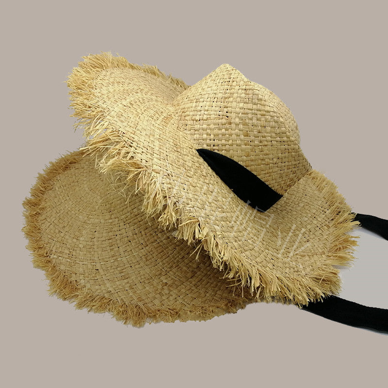 Wholesale Ribbon Foldable Straw Hat
