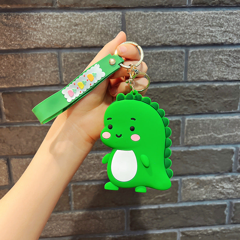 Venta al por mayor resina dinosaurio cero billetera llavero creativo