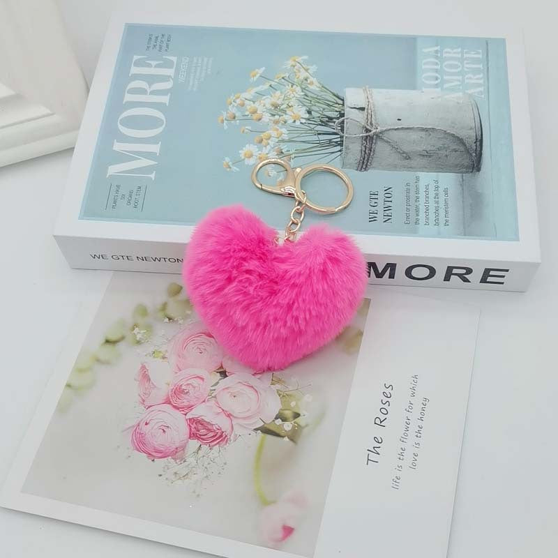 Wholesale Imitation Lazy Rabbit Fur Love Fur Ball Key Chain