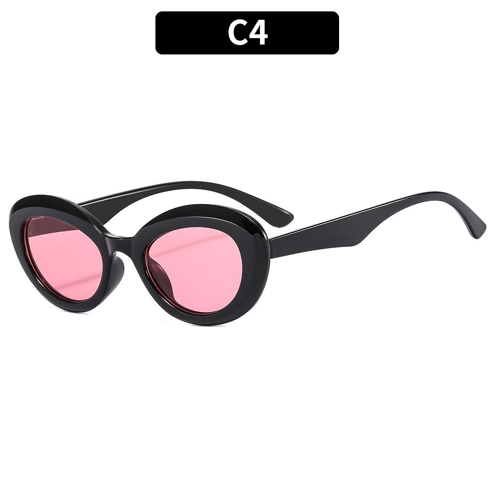Wholesale Cat Eye Oval Small Frame Spice Girl Sunglasses