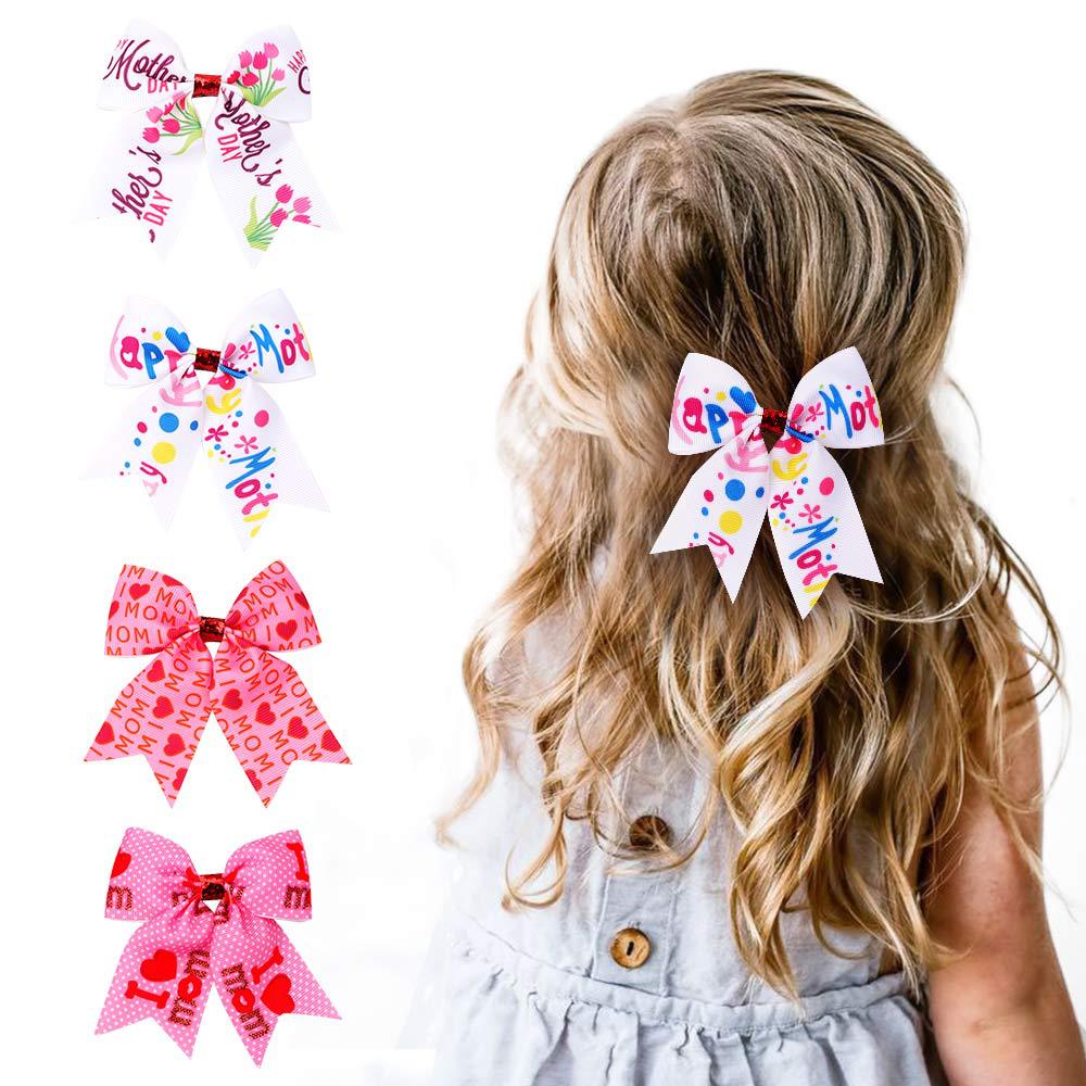 Wholesale Mother's Day Bows Cloth Hair Clips