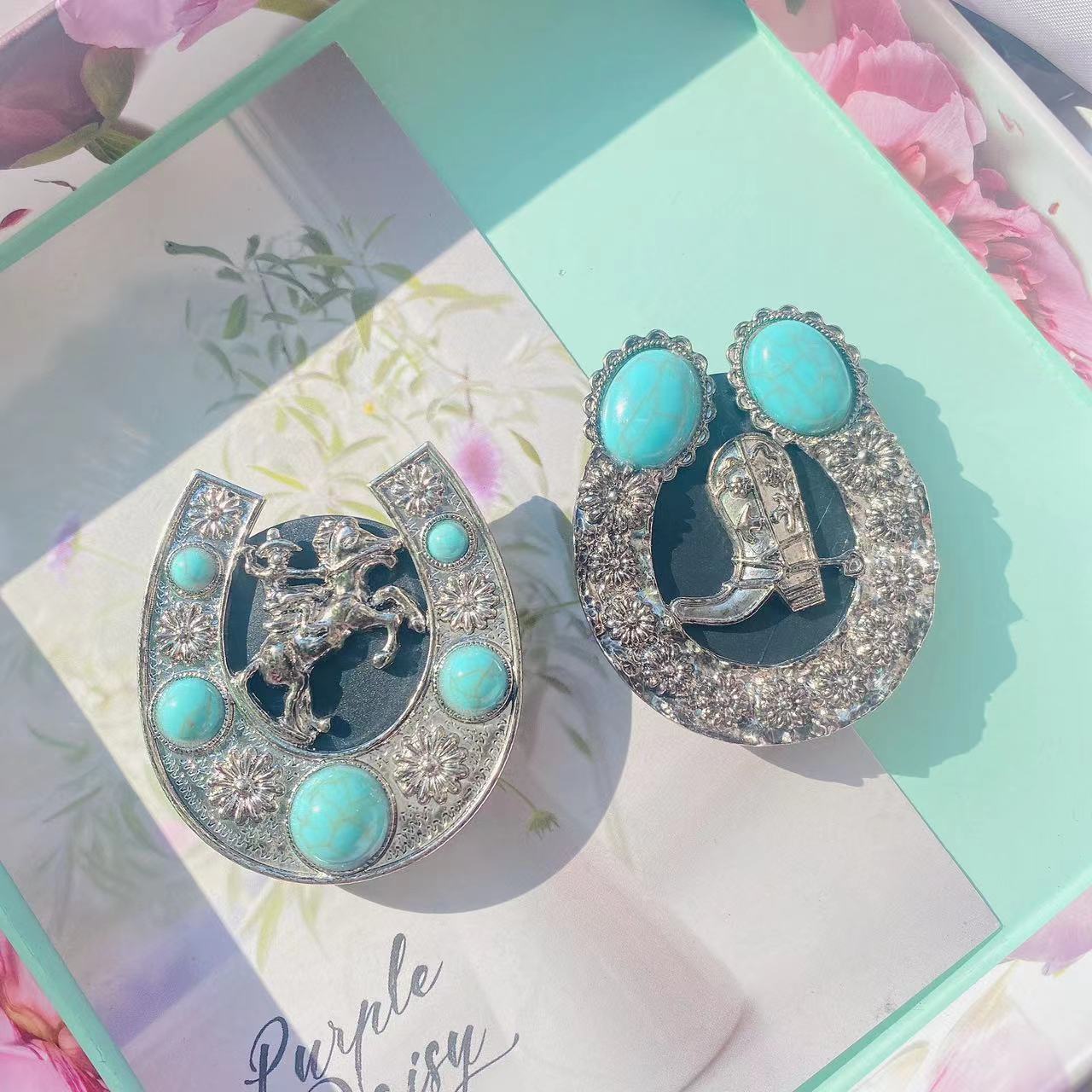 Wholesale Rough Turquoise Mobile Phone Holder