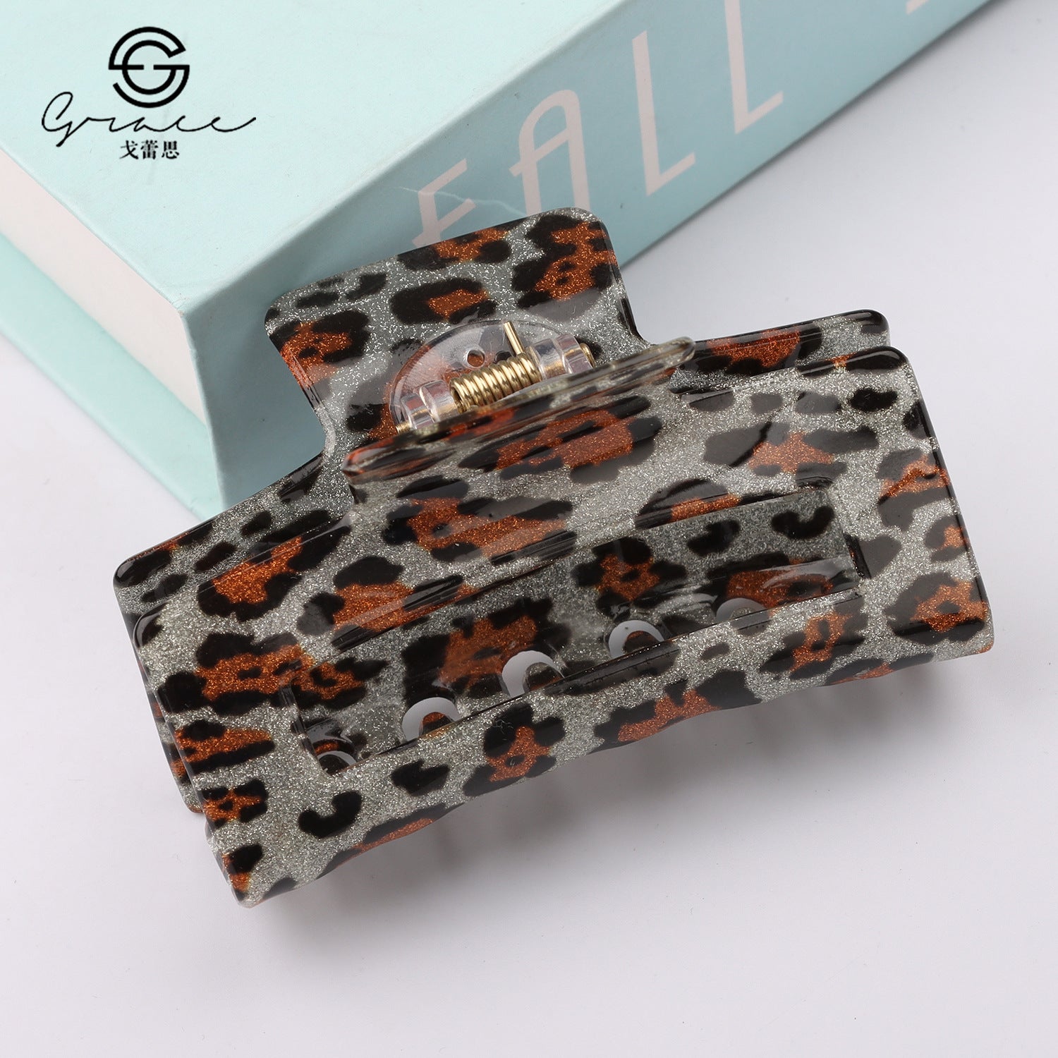Wholesale Imitation Acetate Leopard Print Grab Clip