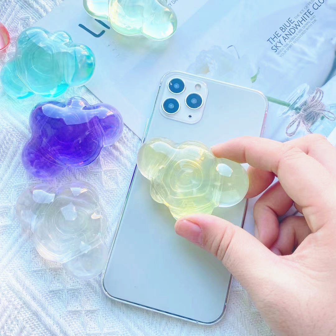 Titular de Airbag de teléfono móvil de nube estéreo transparente degradado al por mayor