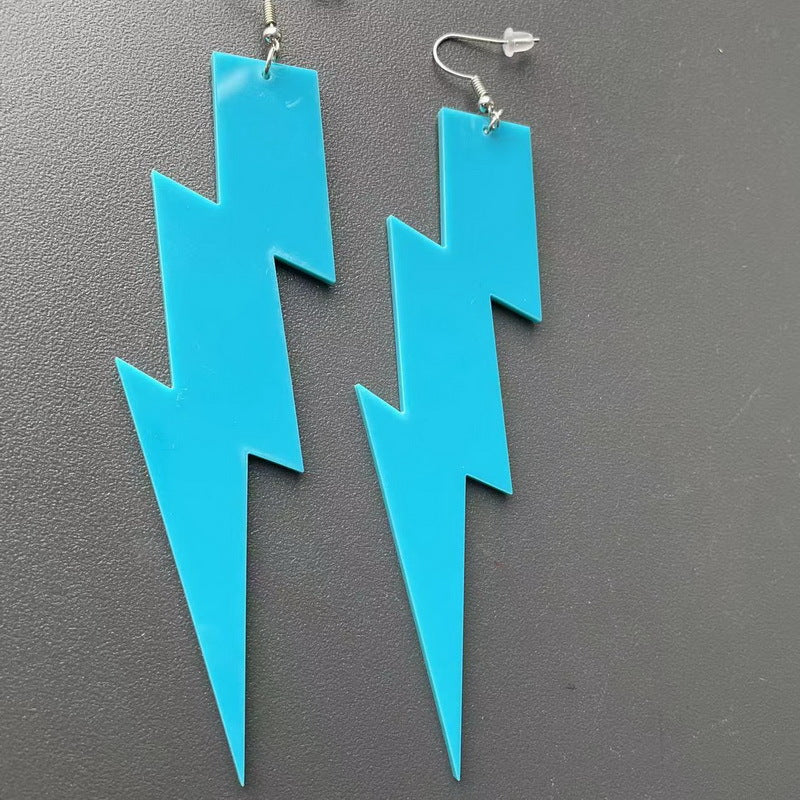 Wholesale Multicolor Fluorescent Lightning Acrylic Earrings