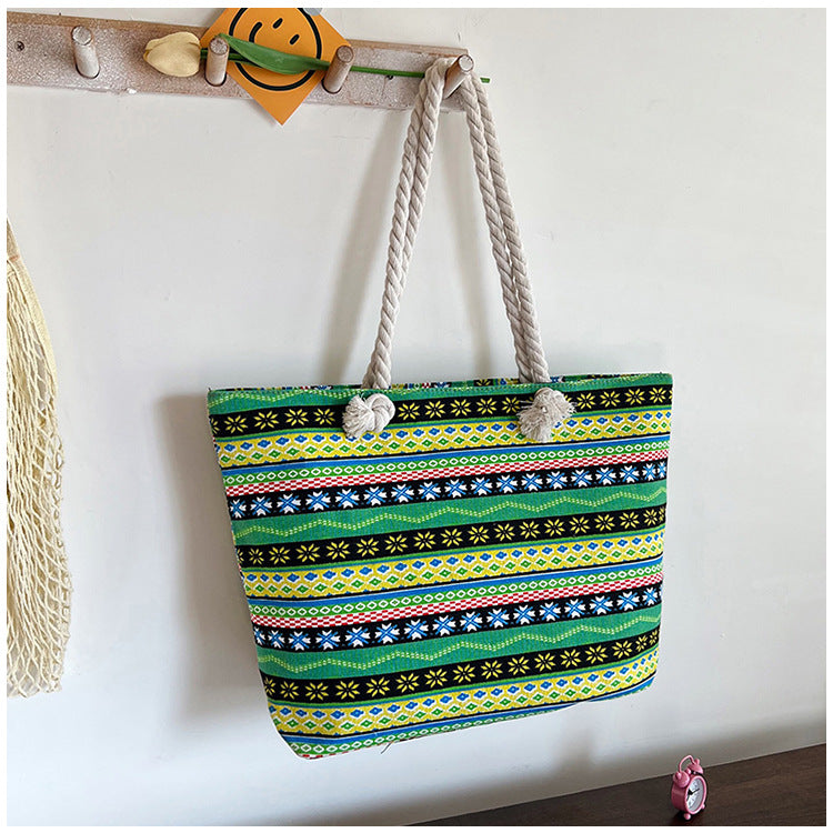 Bolsa de mano de gran capacidad de lienzo al por mayor lienzo