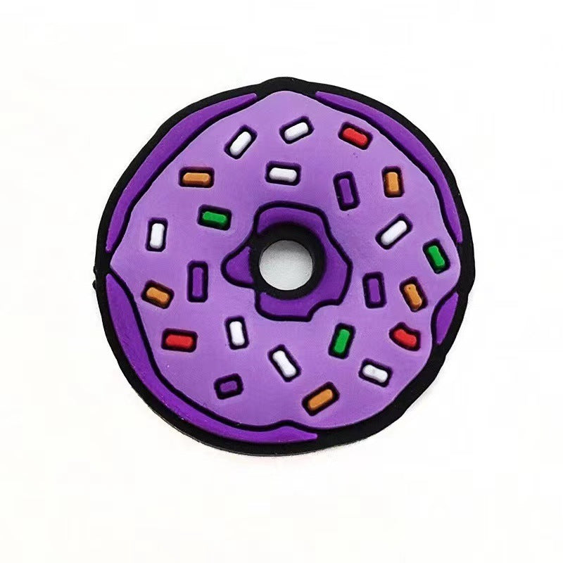 Wholesale 100pcs Cartoon Purple DIY Silicone Shoe Buckle