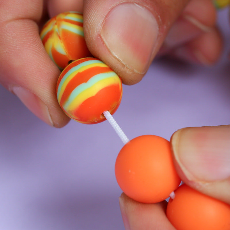 Wholesale ATM Card Reader Colorful Silicone Beaded Wrist Keychain