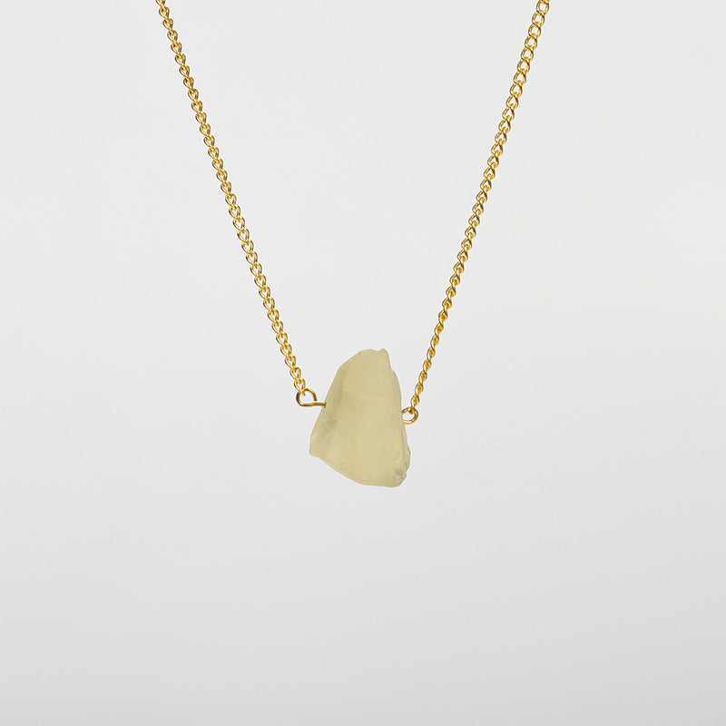 Wholesale Irregular Raw Citrine  Crystal Necklace