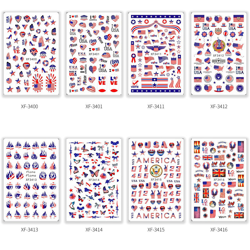 Wholesale Independence Day National Day Nail Sticker Set