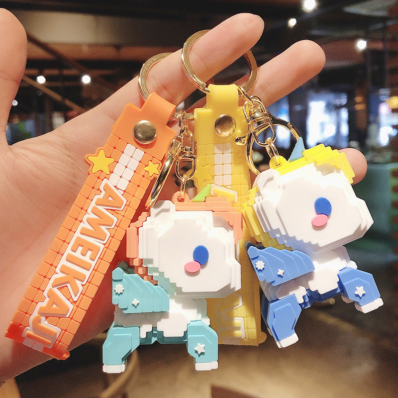 Venta al por mayor Llavero de unicornio de dibujos animados de PVC