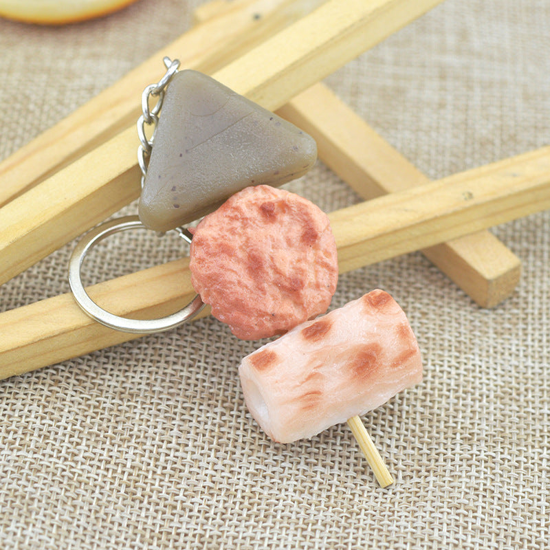 Venta al por mayor Llavero creativo de comida de imitación de silicona