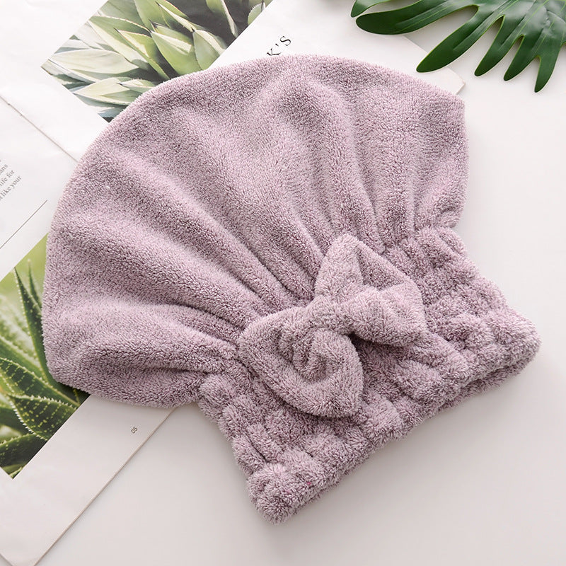 Wholesale Bamboo Charcoal Fiber Bow Tie Water Absorbing Dry Hair Cap