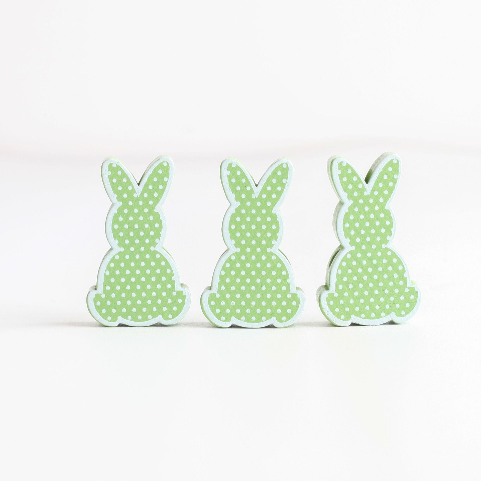 Wholesale 10PCS Easter Bunny 3*2*0.8CM Wooden Beads