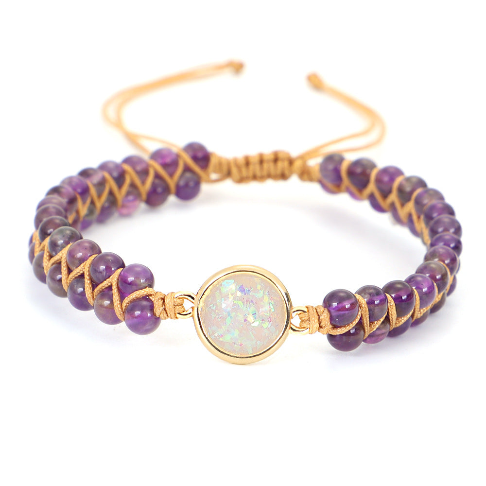 Wholesale Amethyst Opal Double Layer Yoga Bracelet