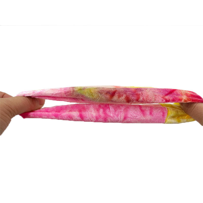 Wholesale Tie Dye Colored Velvet Hair Scrunchies