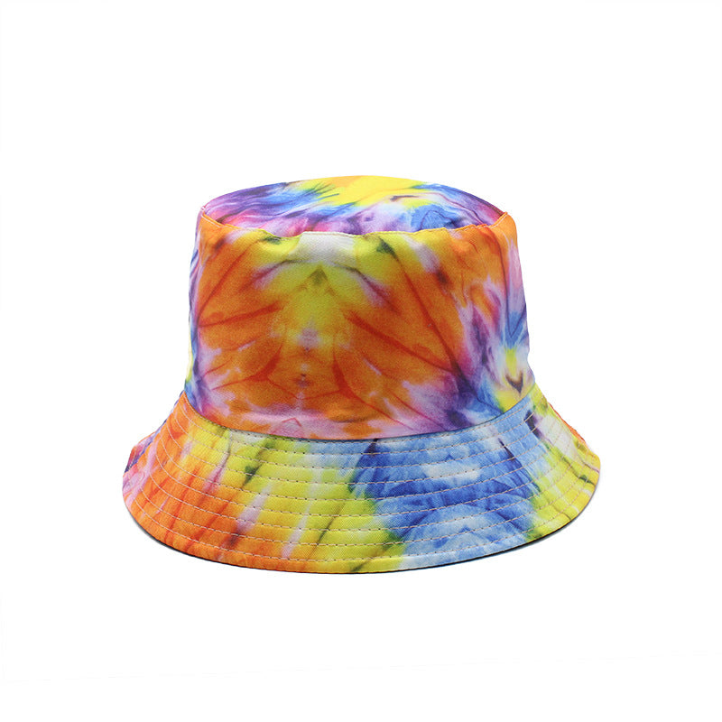Wholesale Cotton Tie-dyed Double-sided Fisherman Hat