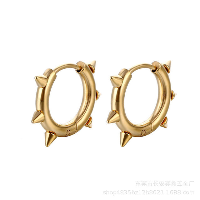 Pendientes de estilo punk de acero inoxidable al por mayor