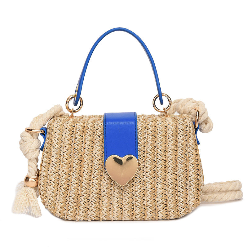 Venta al por mayor Bolsas cuadradas pequeñas tejidas de paja de un solo hombro