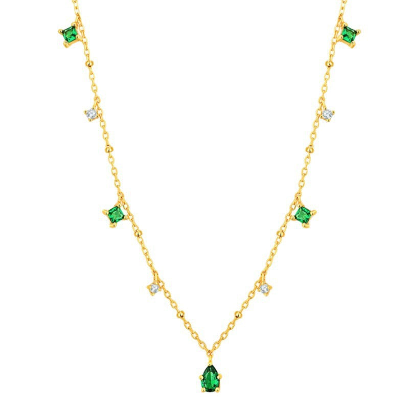 Wholesale Slim Vintage Accessories Zirconia Copper Necklace