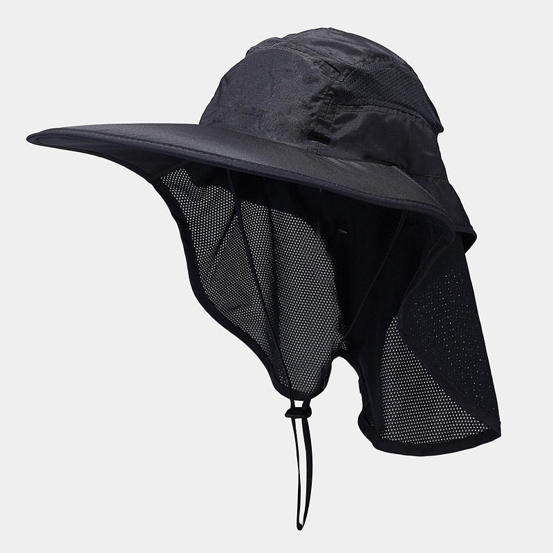 Wholesale Polyester Double-layer Mesh Shawl Sunscreen Hat