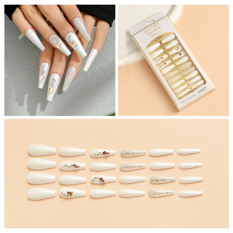 Venta al por mayor Dot Diamond Laser Glitter Ballerina Nail Art