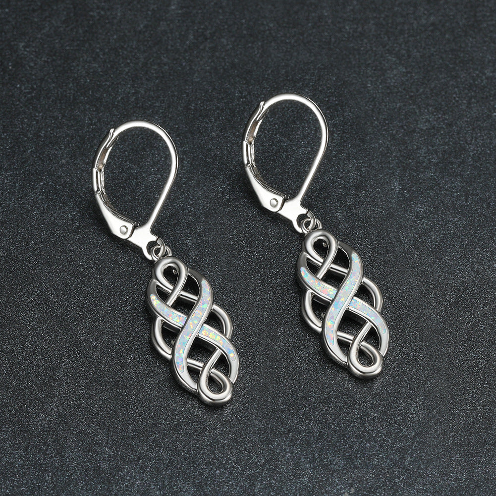 Wholesale Woven Ethnic Wind Alloy Earrings