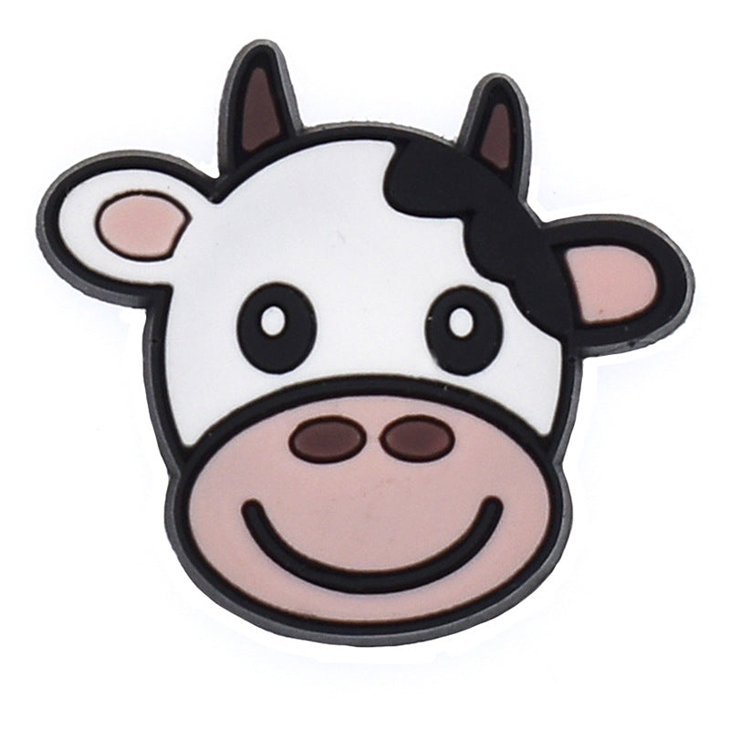 Wholesale 100 PCS PVC Cartoon Cow DIY Shoe Buckle