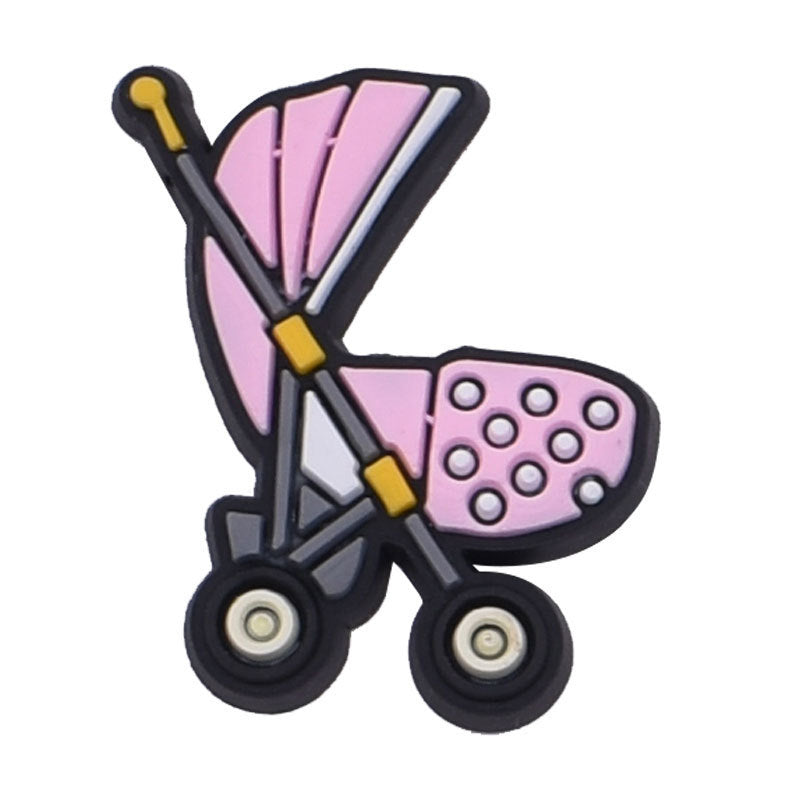 Wholesale 100PCS PVC Cartoon Denim Milk Cow Pattern DIY Shoe Buckle