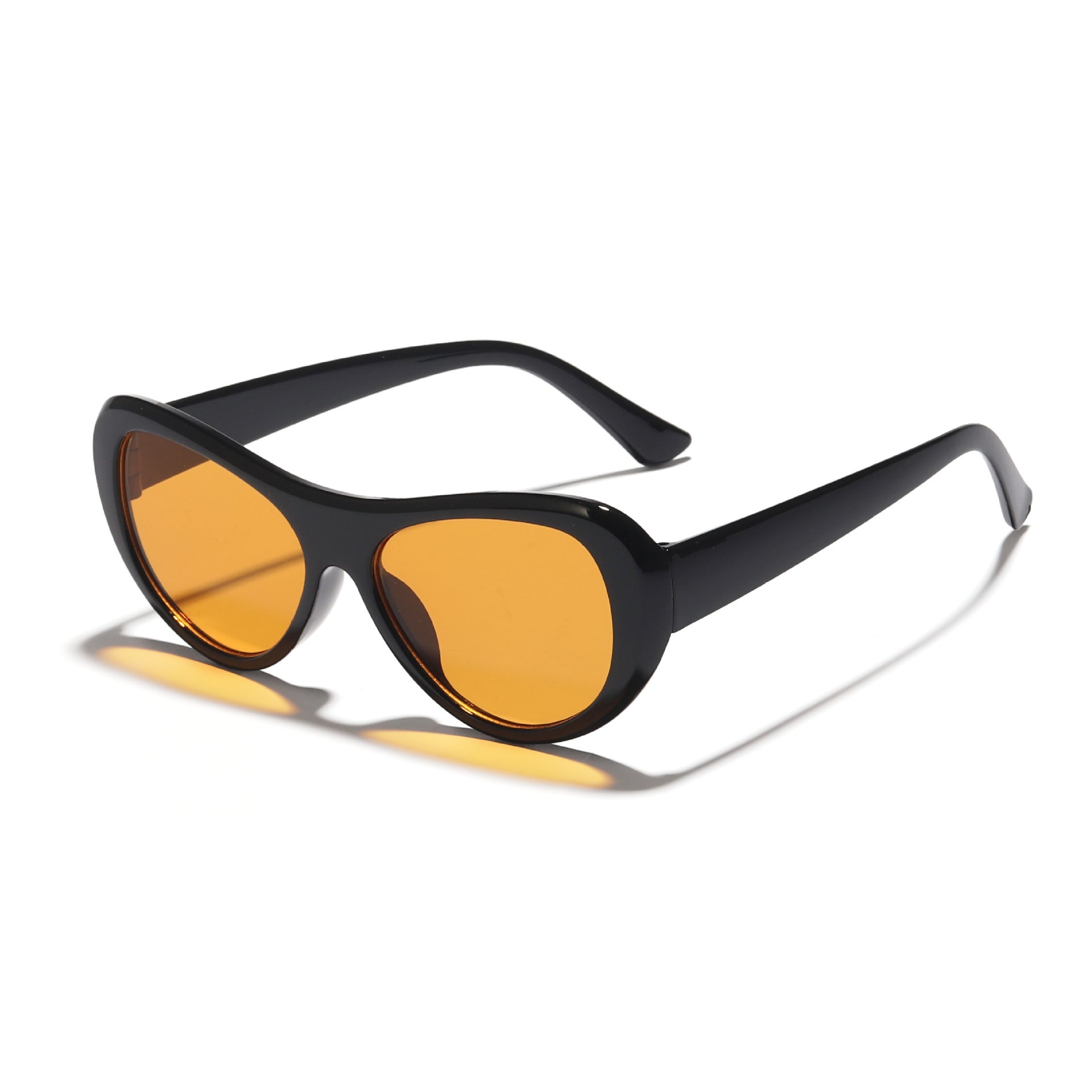 Wholesale PC Y2K Punk Futuristic Oval Big Frame Sunglasses