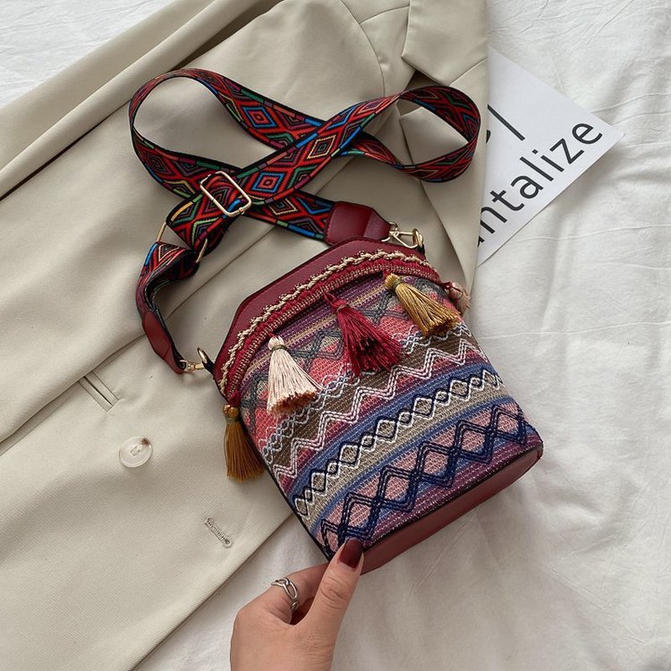 Bolso De Hombro Estilo Étnico De Lona al por mayor