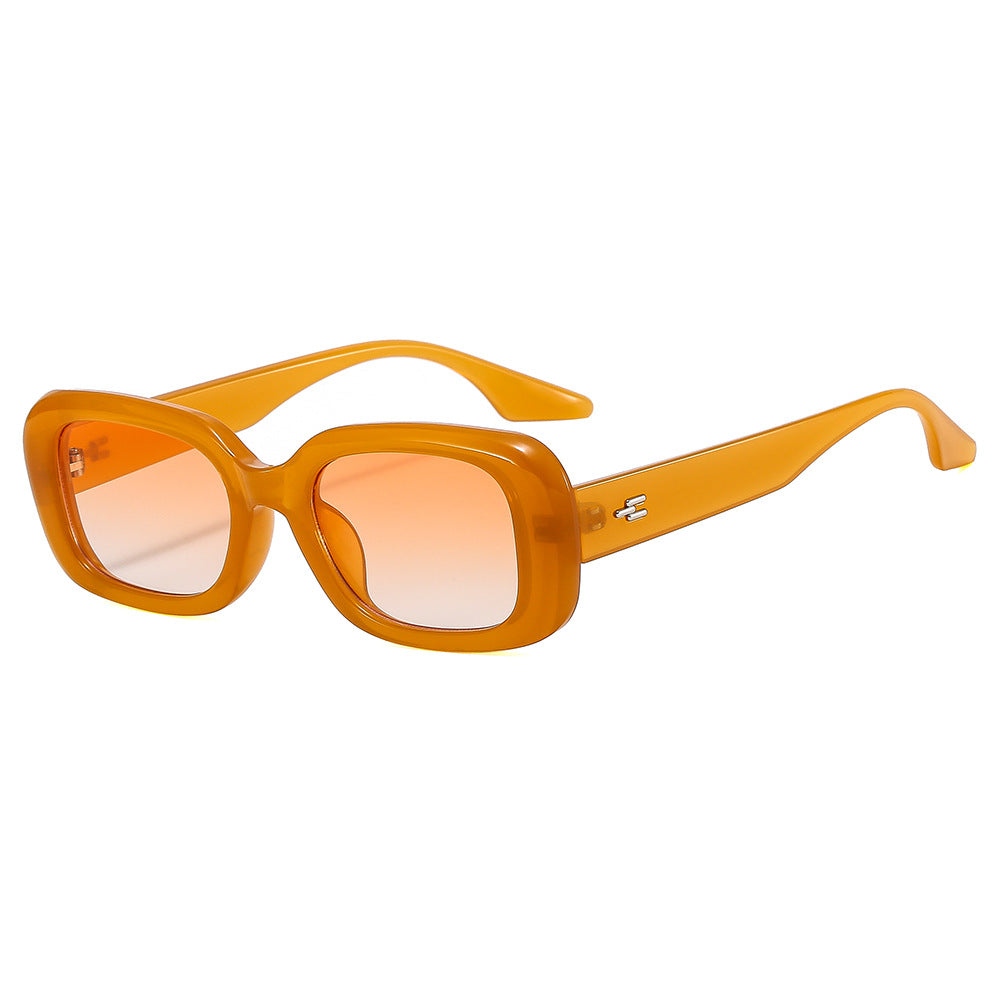 Wholesale Small Square Frame Jelly Color PC Sunglasses