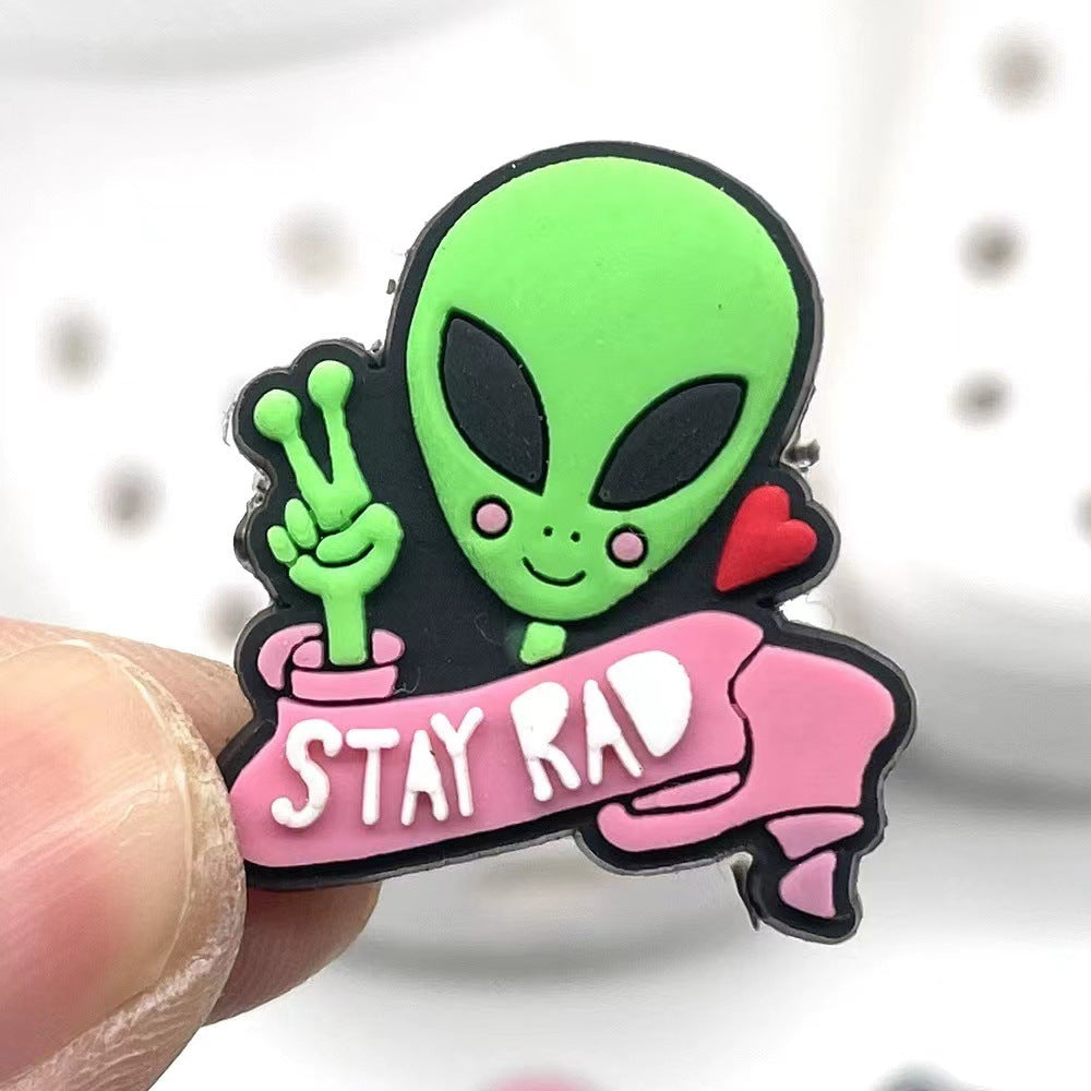 Wholesale 100PCS Cartoon Pink DIY Silicone Shoe Buckle