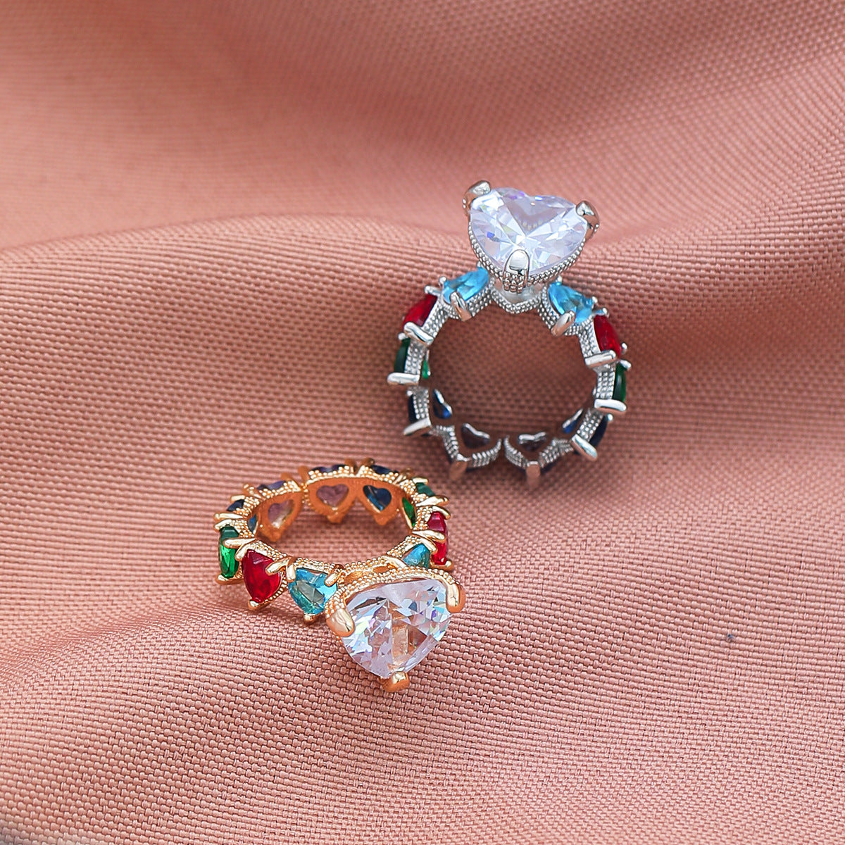 Al por mayor 2023 nuevo anillo de diamante de cobre