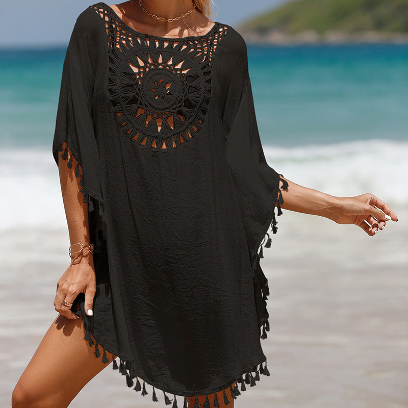 Wholesale Hook Tassel Beach Cover Up Polyester Swimwear