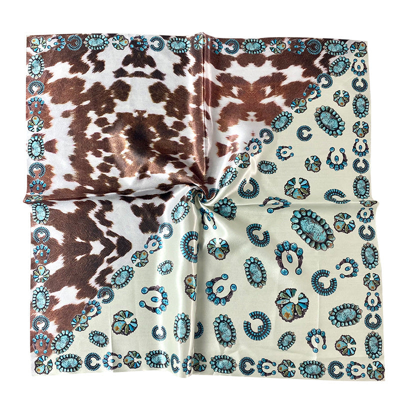 Wholesale Printed Cow Patterned Western Scarves