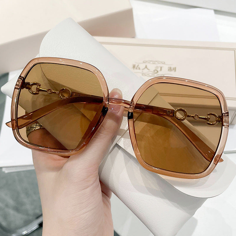 Wholesale PC Large Frame Sunglasses Fashion Gradient Women Sunglasses