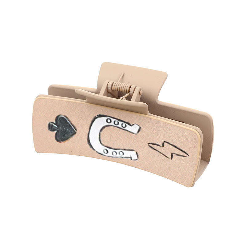 Wholesale Western Style Cow Head Cactus Leather Hair Clip