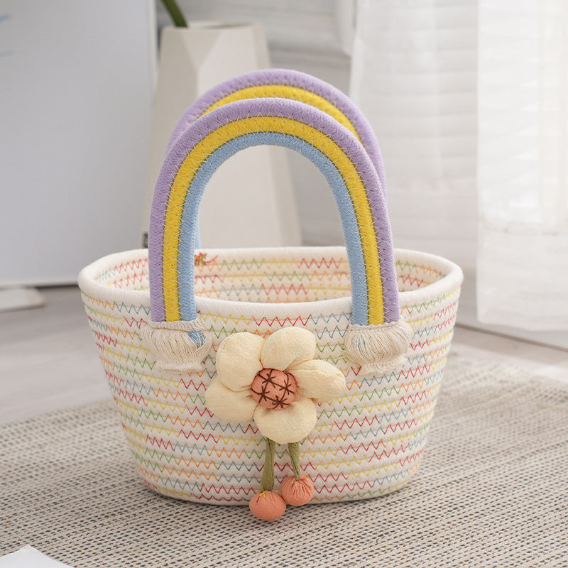 Wholesale Cotton Rope Woven Flower Bag