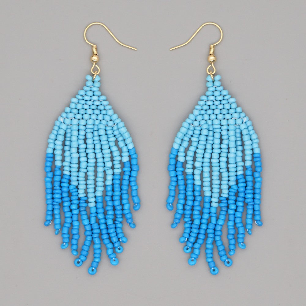 Wholesale Jewelry Ethnic Eyes Rice Beads Earrings